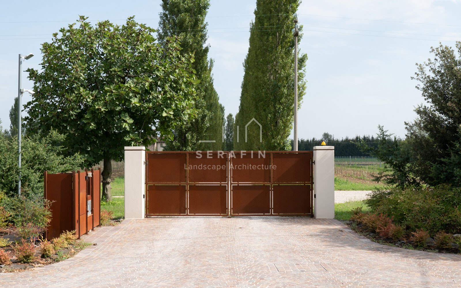 progetto ingresso abitazione privata con siepe campestre - 4