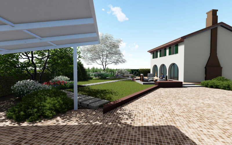 progetto di un giardino privato a padova