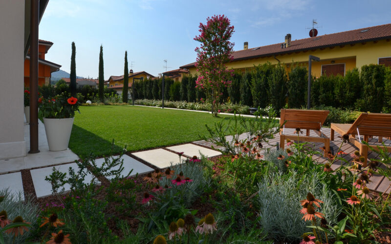progettazione e costruzione di un giardino privato a Verona