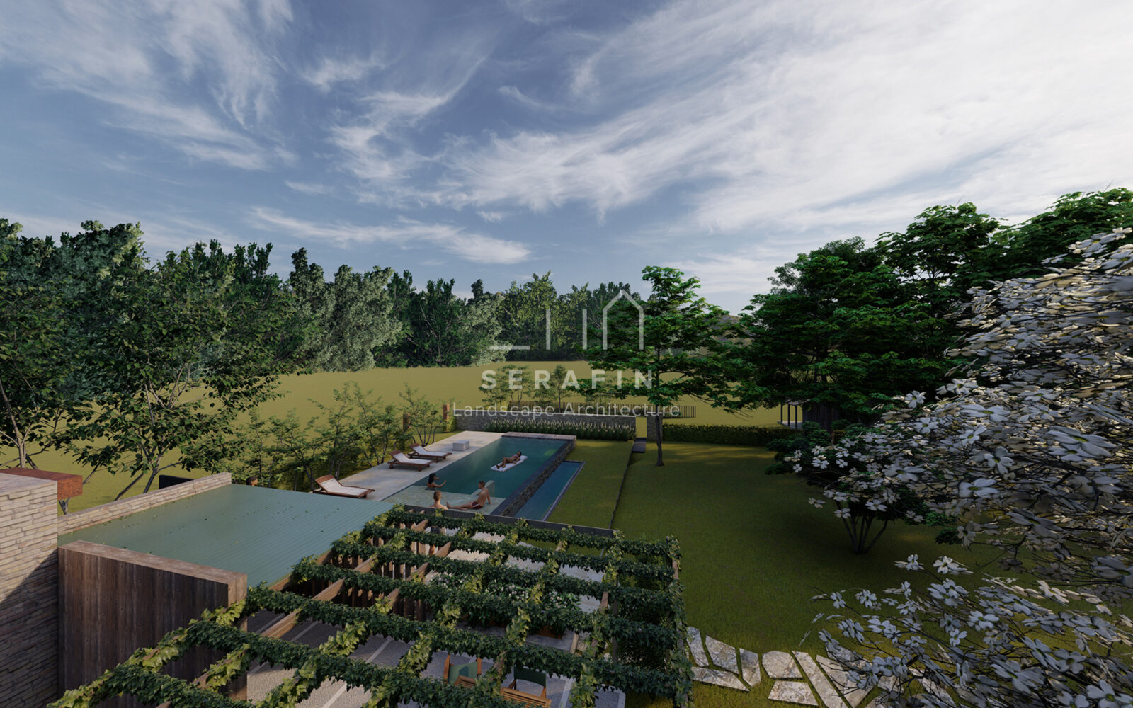 luxury garden with swimming pool and furniture in Vittorio Veneto - 3