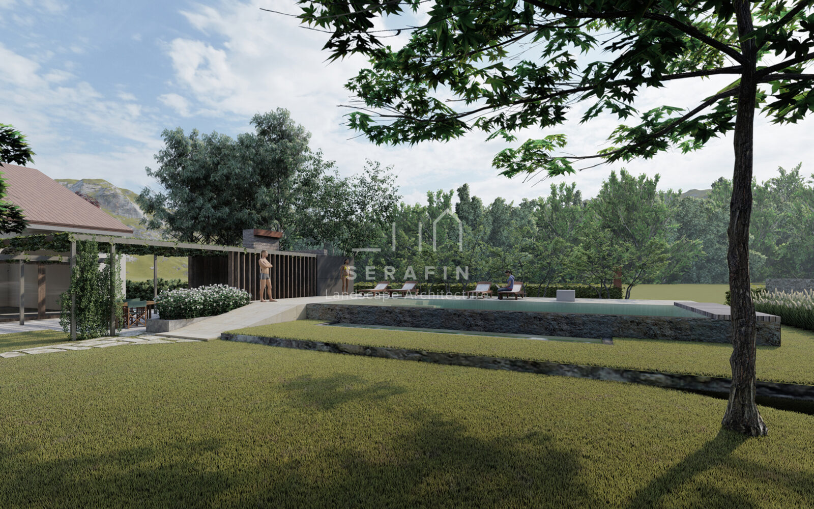 luxury garden with swimming pool and furniture in Vittorio Veneto - 4