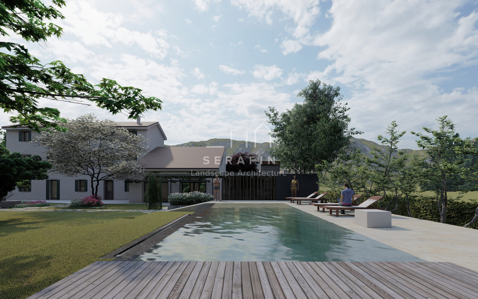 luxury garden with swimming pool and furniture in Vittorio Veneto - 7