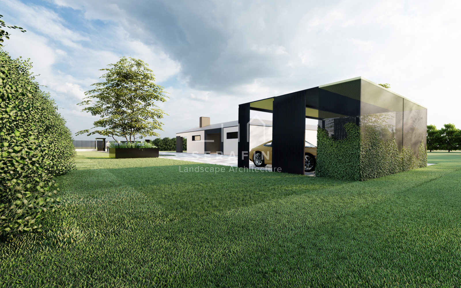 project of a modern garden with swimming pool in the metropolitan city of Venice - 4