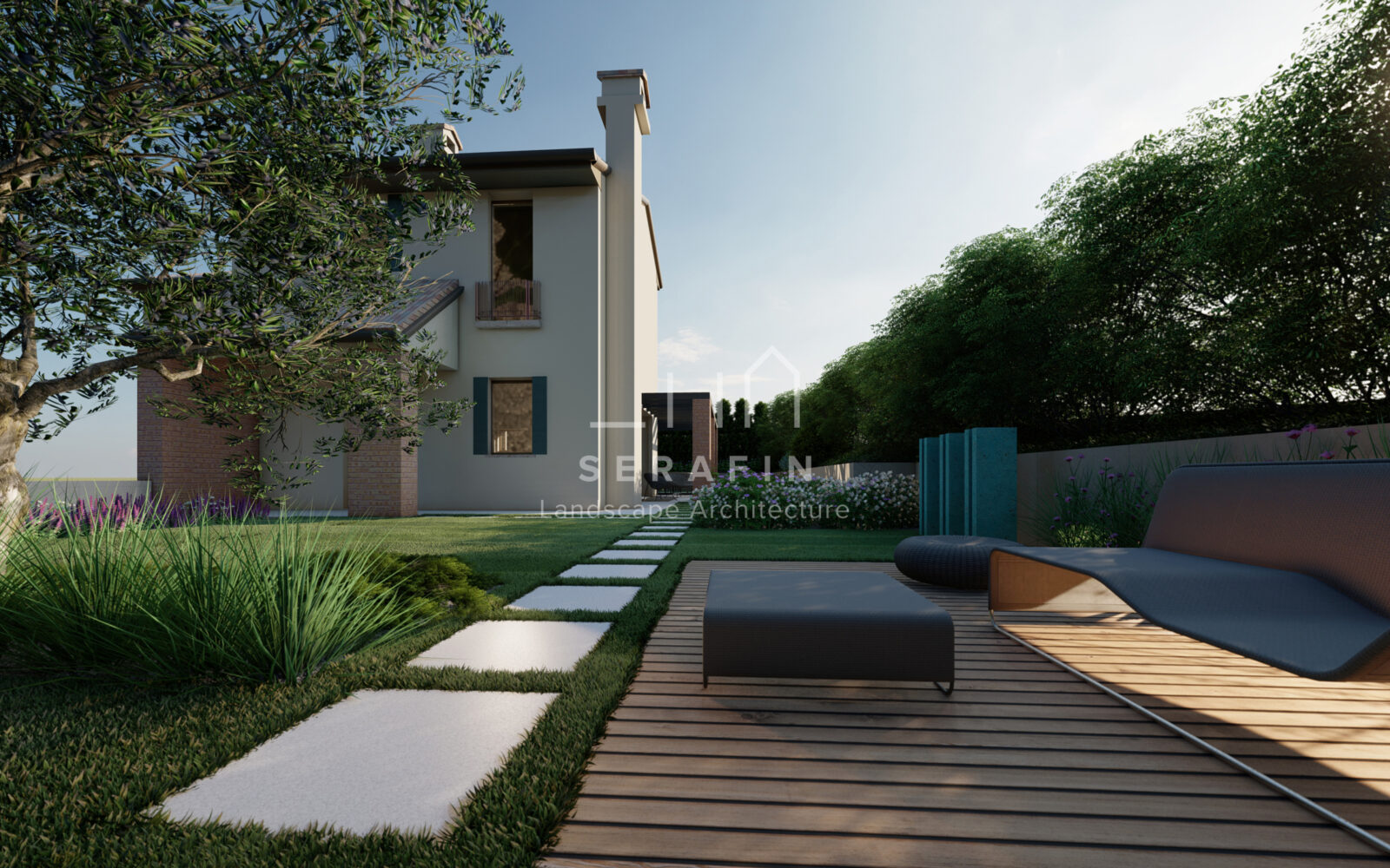 progetto di un giardino privato a Soligo - 2