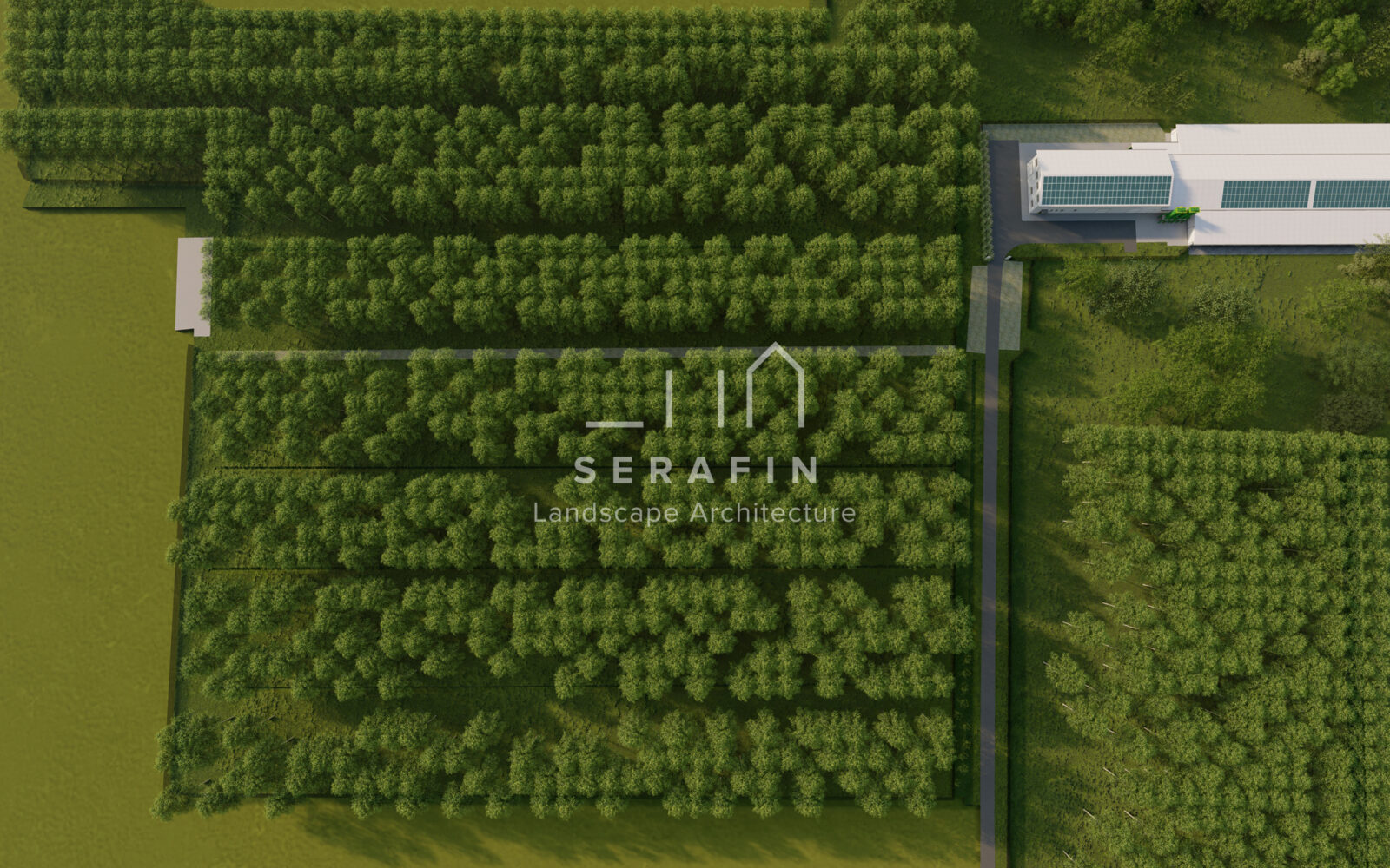 image of a landscape project of an organic chicken farm 9
