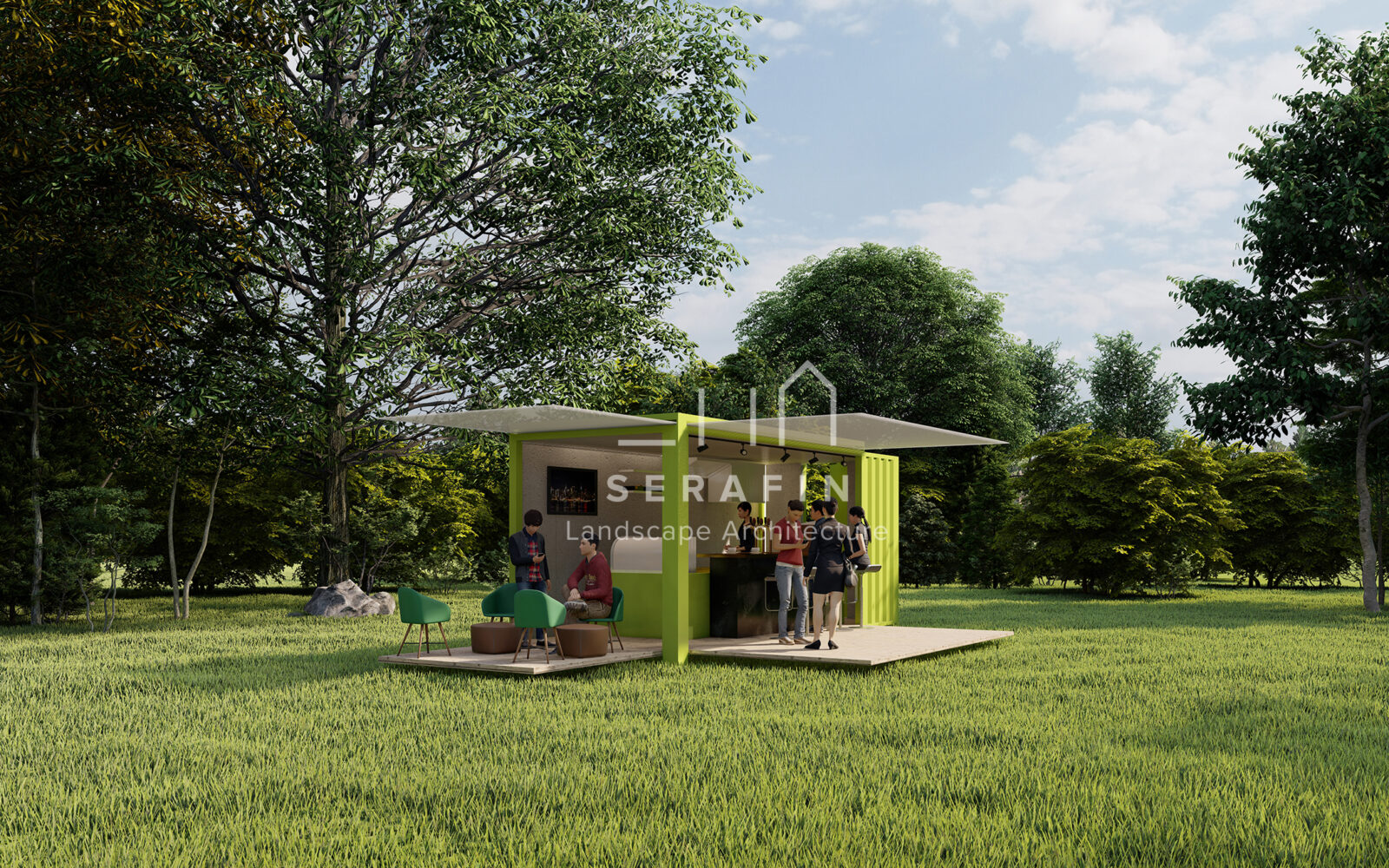 immagine progetto di un container bar - 2
