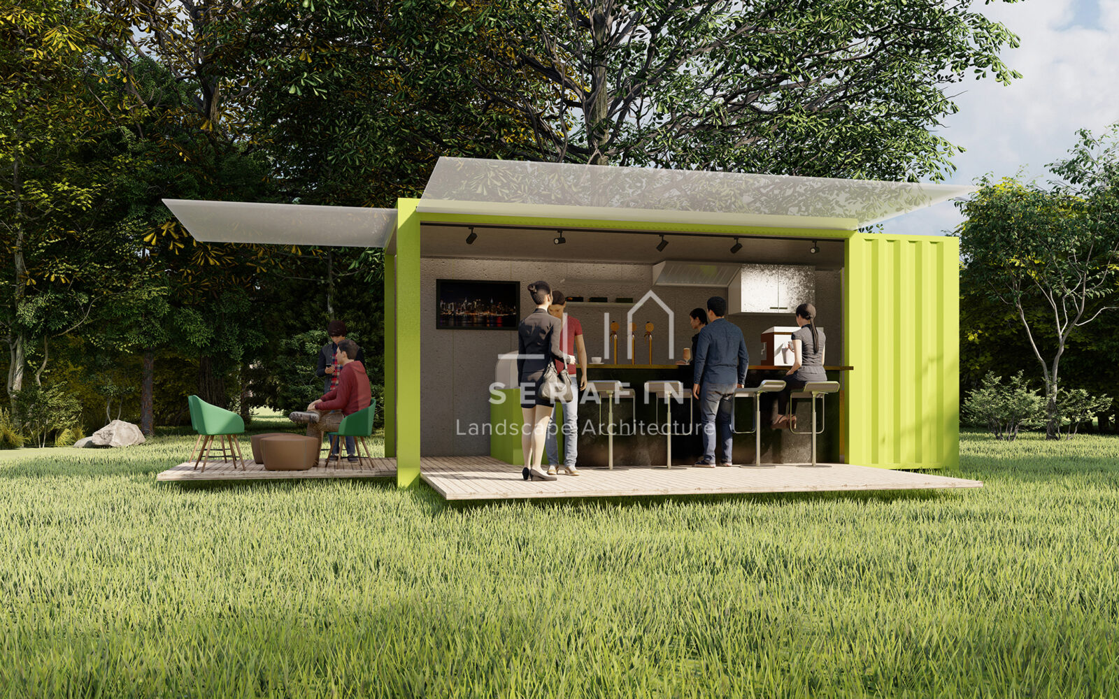 immagine progetto di un container bar - 5