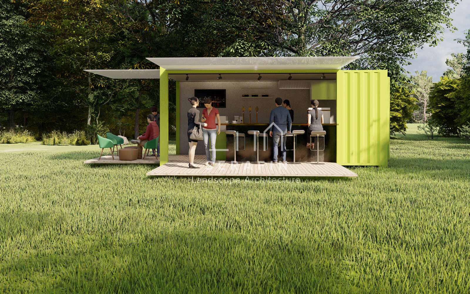 immagine progetto di un container bar - 7