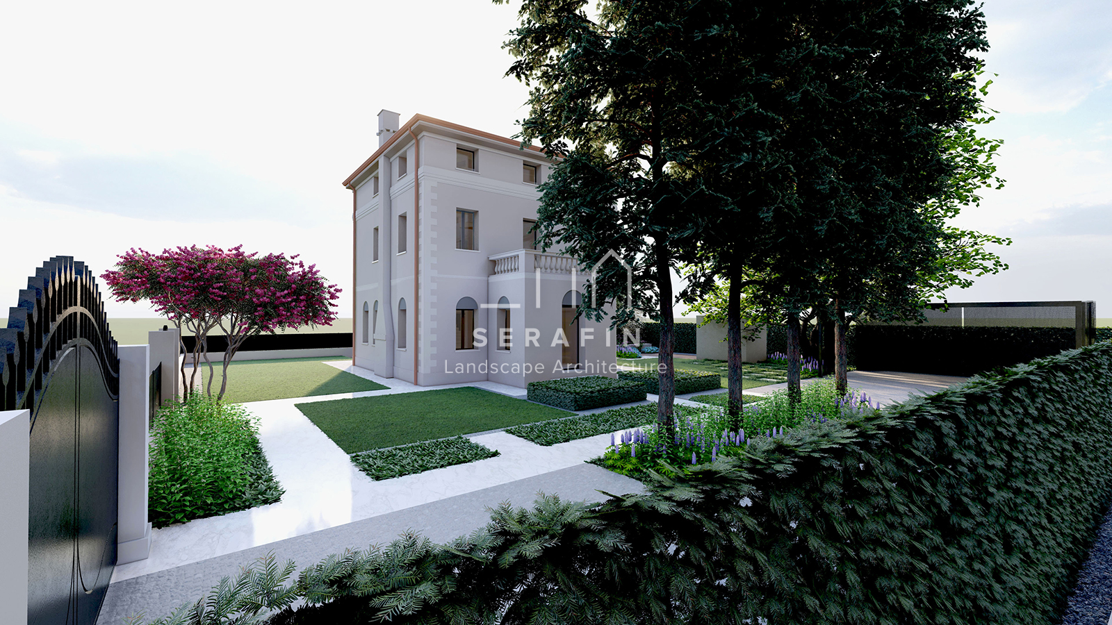 design and creation of a luxury garden in Mogliano Veneto - 1