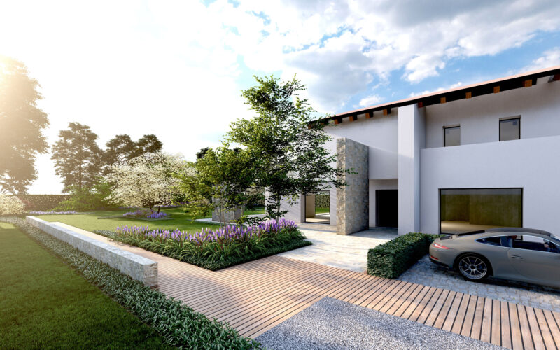 progetto giardino di lusso a Montebelluna - preview