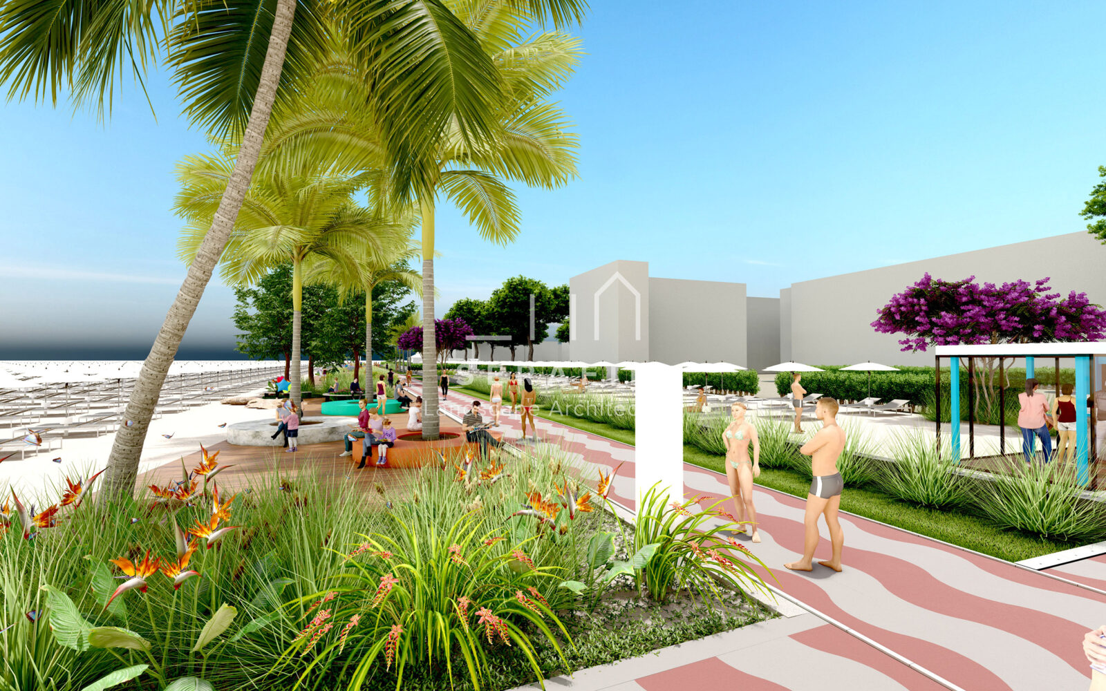 landscape project for the redevelopment of the Jesolo seafront