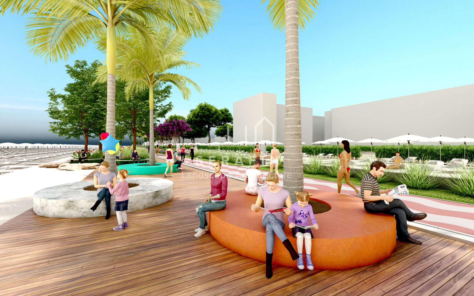 landscape project for the redevelopment of the Jesolo seafront