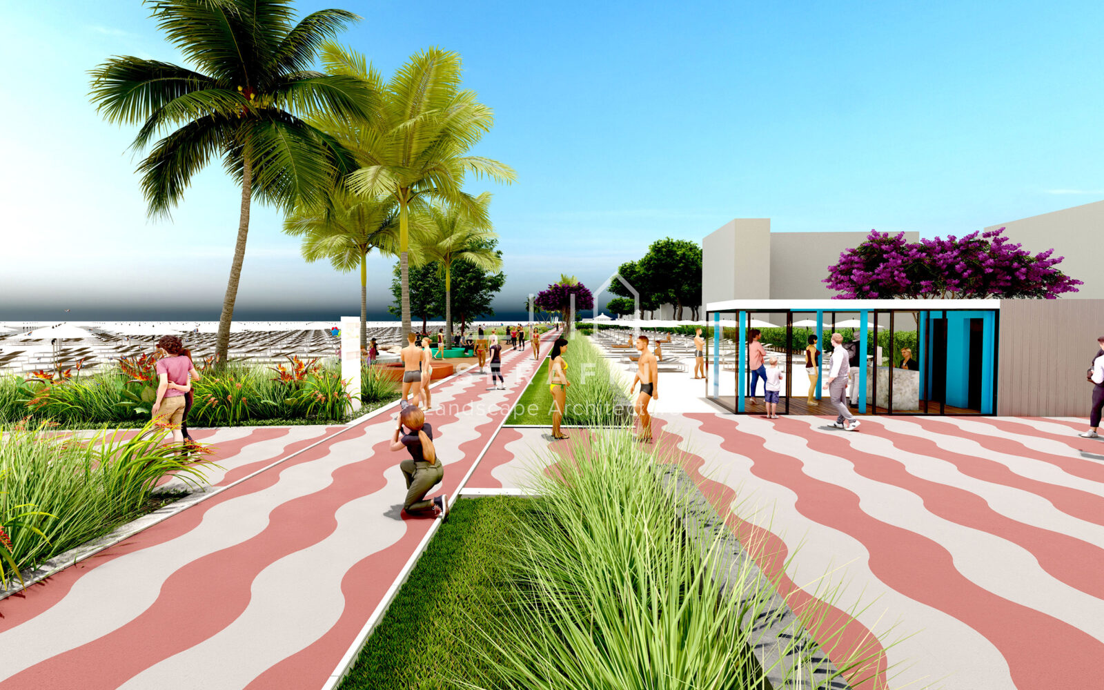 landscape project for the redevelopment of the Jesolo seafront