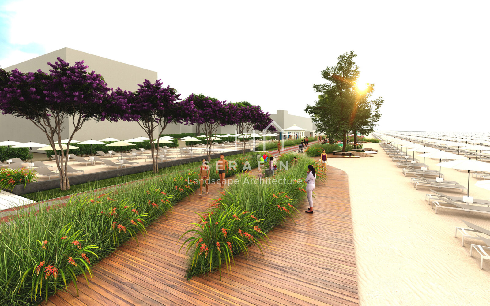 landscape project for the redevelopment of the Jesolo seafront