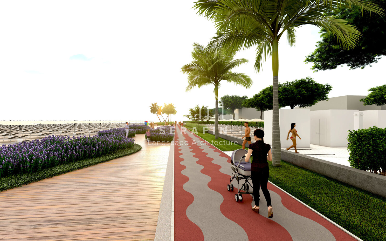 landscape project for the redevelopment of the Jesolo seafront