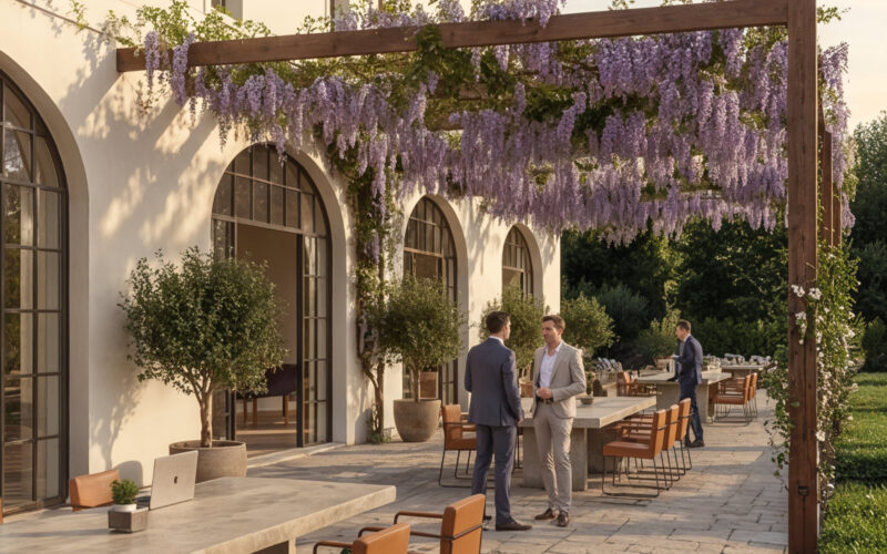 preview di progetto di restauro di un giardino di un borgo storico veneto